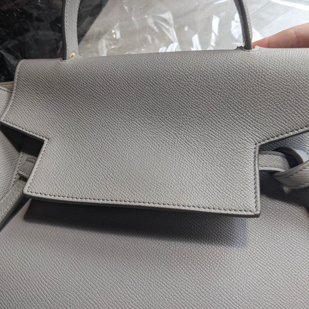 Celine Grey Grained Leather Micro Belt Bag Satchel - Picture 10 of 11